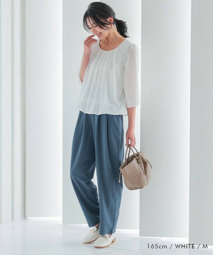 FOXEY シフォンブラウス 透けにくい】ストレッチシフォンブラウス≪洗濯機で洗える