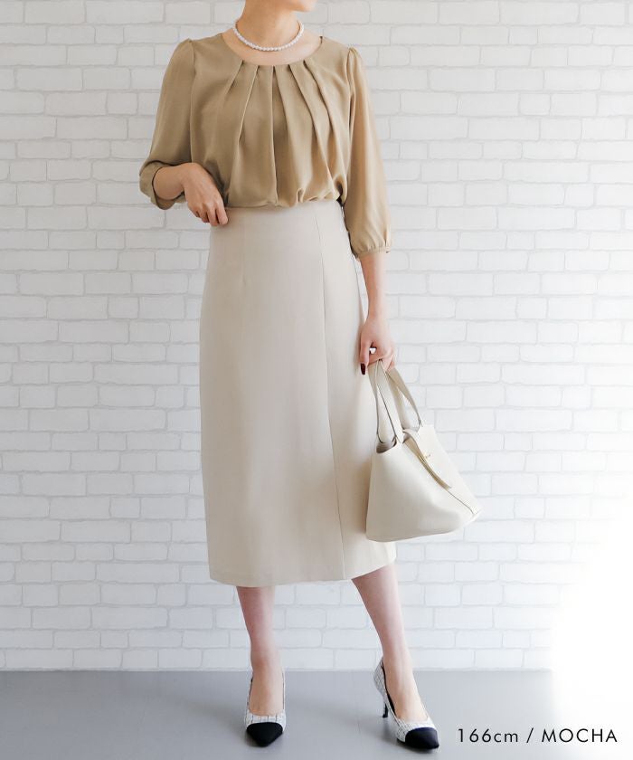 フロントタックシフォンブラウス|上品きれいめ×体型カバー|豊富な フロントタックシフォンブラウス|上品きれいめ×体型カバー|豊富な