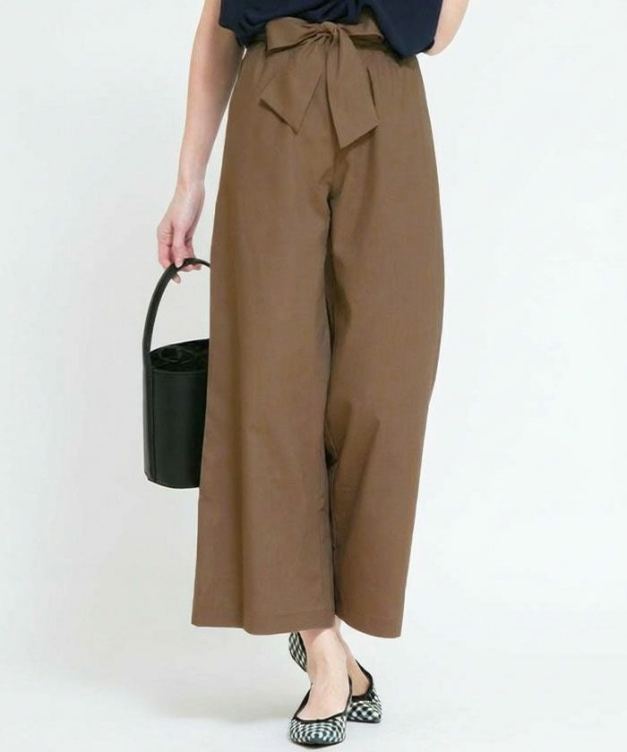 pleats pleaseネイビー　ワイドパンツ　リボン付き Pleats Please Issey Miyake Interplanetary Thicker Pants | Saks