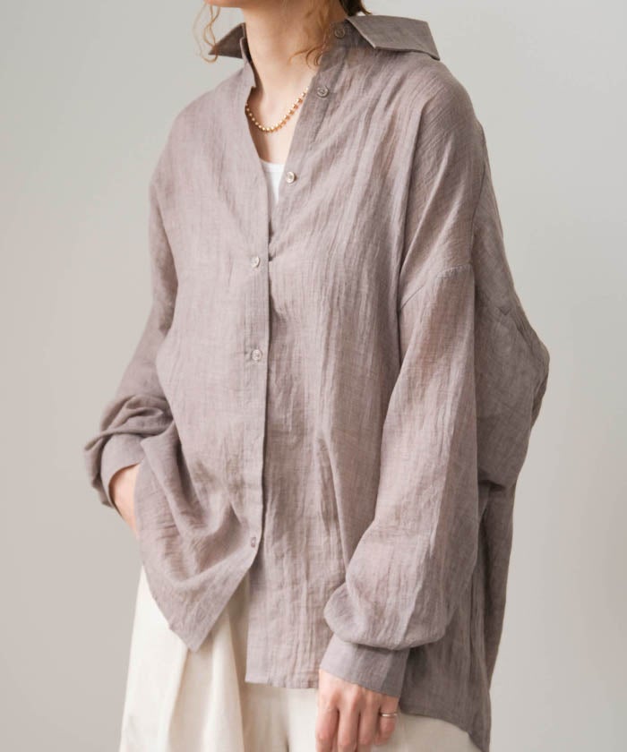 ADORE 長袖シアーシャツ　春服　夏服　158〜164cm STYLEMIXER（スタイルミキサー） ブラウス シャツ ルーズポケット