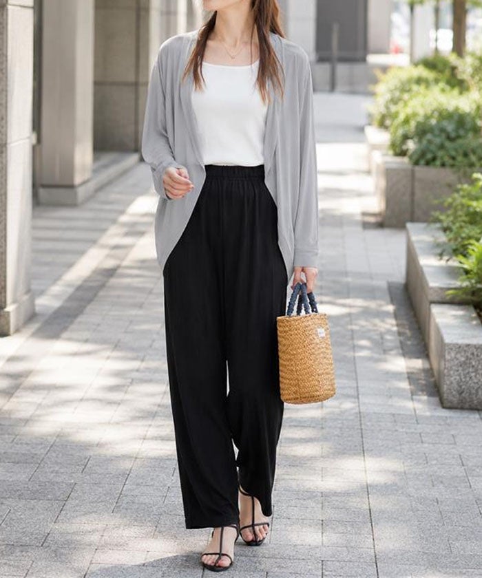 接触冷感ボレロカーディガン レディース M L 春 夏 秋 長袖 ≪ゆう