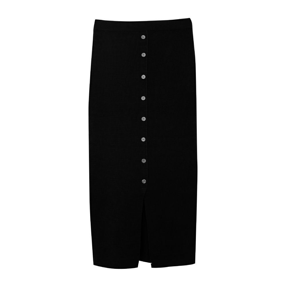 ニットタイトスカート レディース 秋 冬 M L ロングスカート | アクア