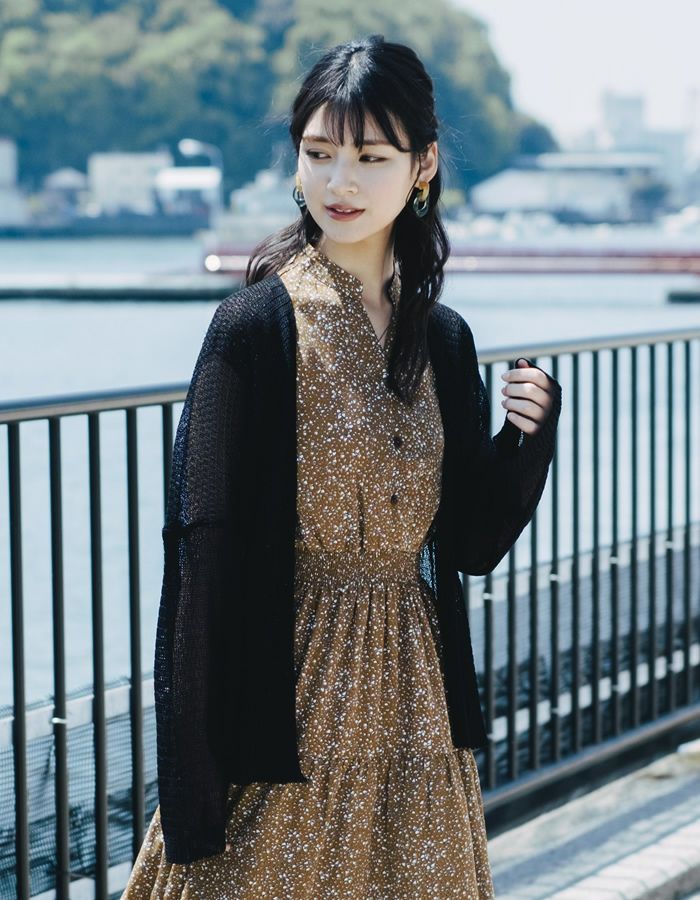 サマーニットカーディガン 春 夏 長袖 ≪ゆうメール便配送20・代引不可