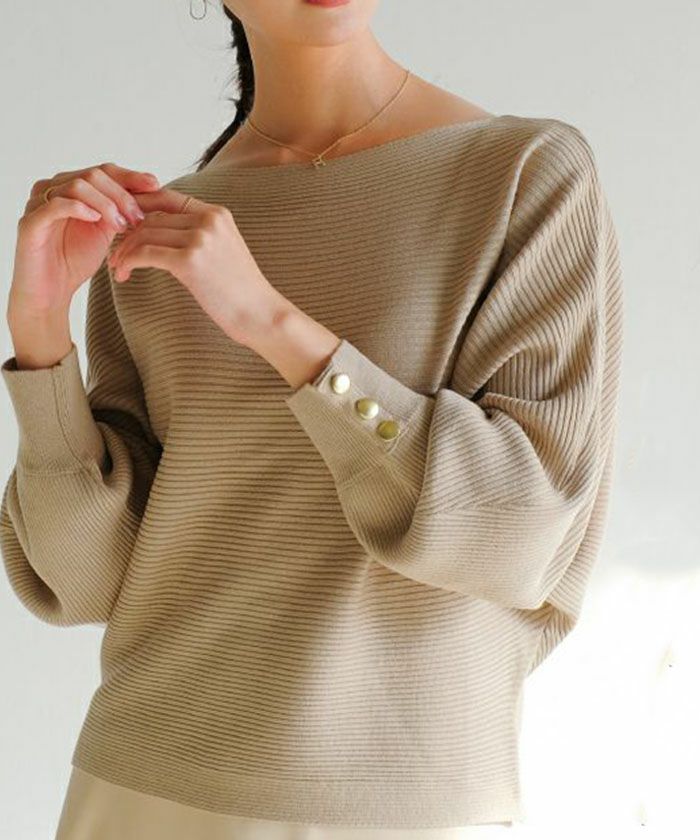 ドルマンスリーブニットトップス レディース 秋 冬 オーバーサイズ