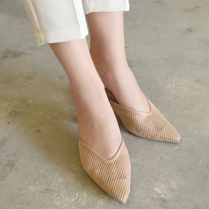 最終値下げ価格】メッシュミュール レディース 春 夏 ポインテッドトゥ