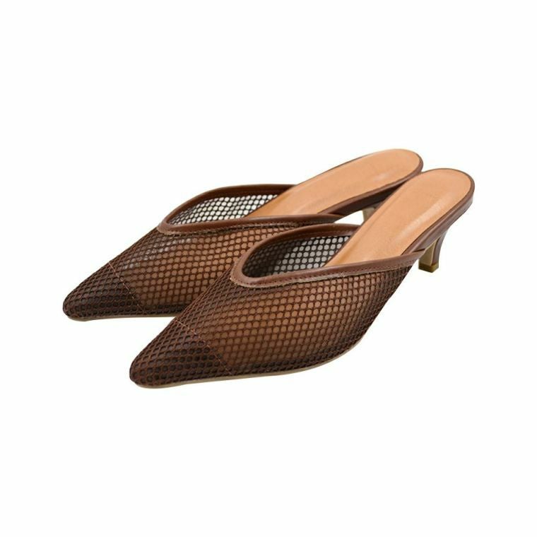 最終値下げ価格】メッシュミュール レディース 春 夏 ポインテッドトゥ