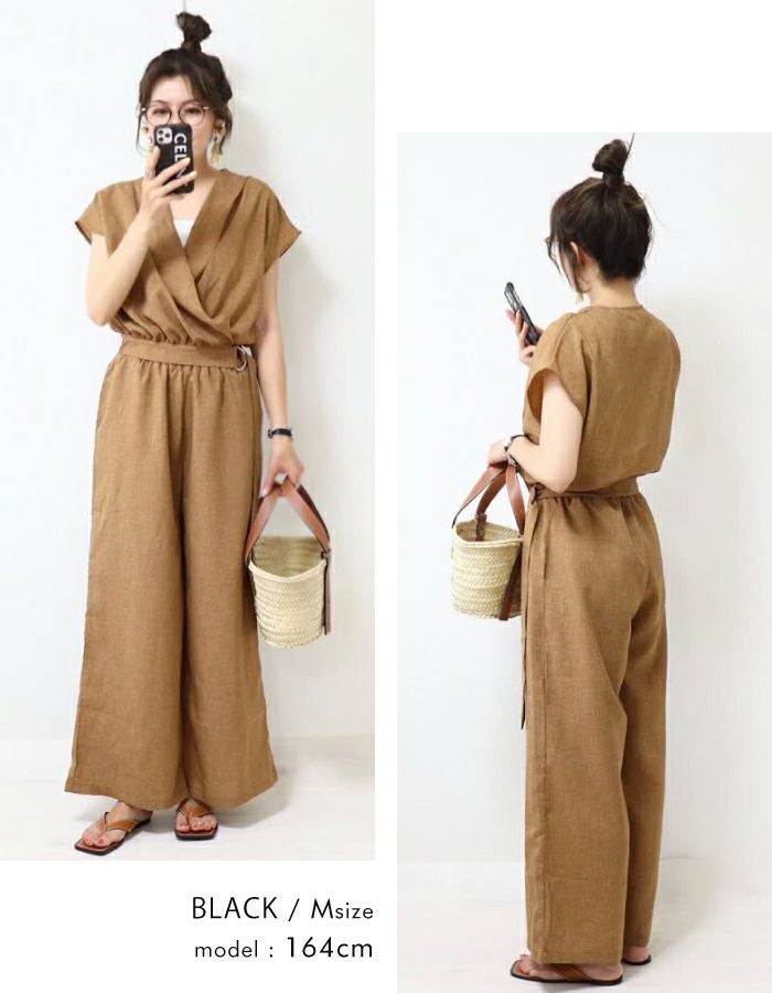 最終値下げ価格】カシュクールオールインワン レディース 春 夏