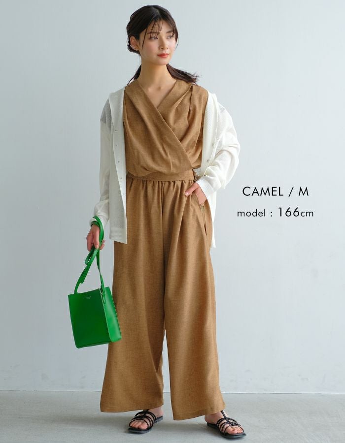 最終値下げ価格】カシュクールオールインワン レディース 春 夏