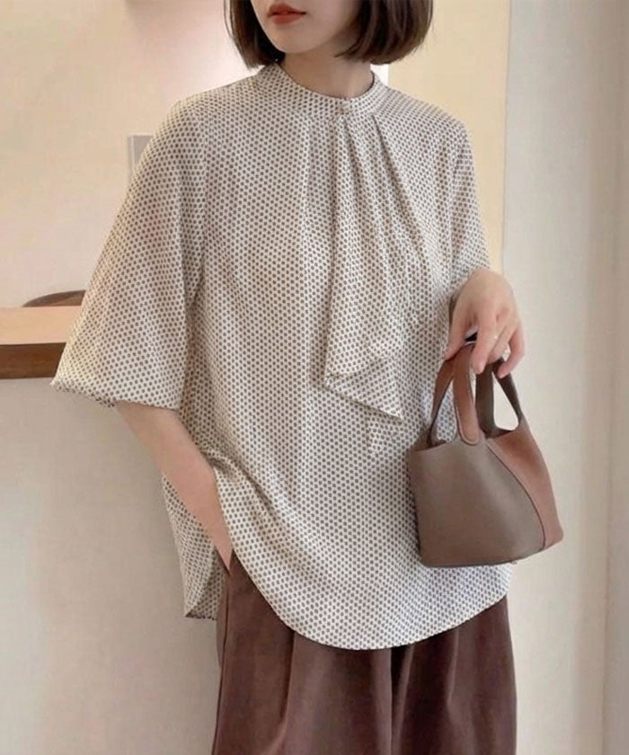 ☆タグ付き☆ソデフレアブラウス スカーフタイ付きブラウス｜フレア袖で華やか＆体型カバー｜春夏に