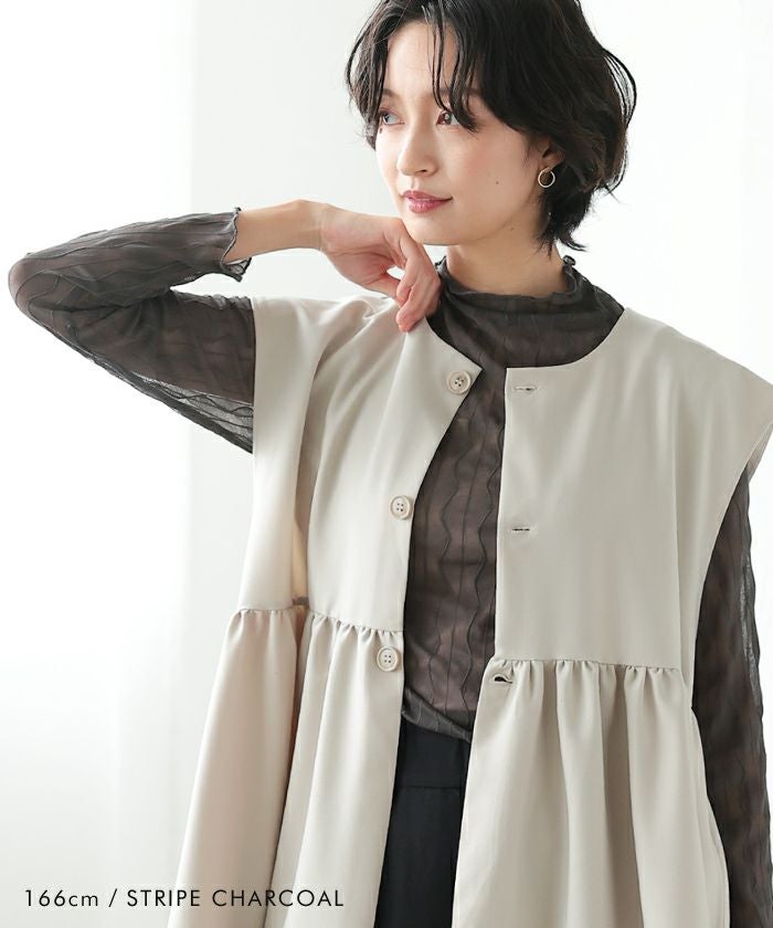 首のシワを隠せるレースインナー レディース 春 夏 秋 冬 S M L LL 3L