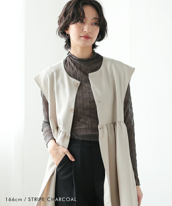 首のシワを隠せるレースインナー レディース 春 夏 秋 冬 S M L LL 3L