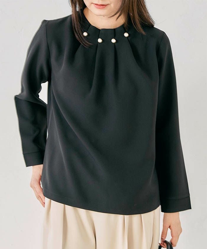 パールブラウス 楽天市場】＼30%OFFクーポン配布中／ブラウス 長袖 レディース パール