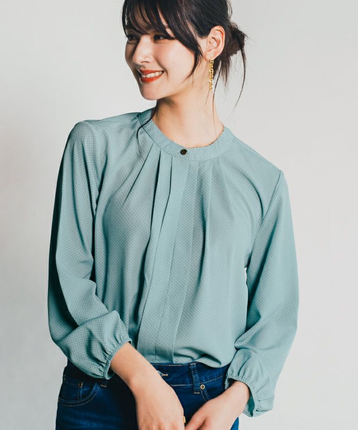 2wayネックブラウス レディース 春 秋 長袖 M L ≪ゆうメール便配送20