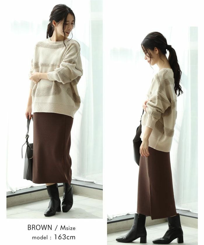 裏起毛ストレッチタイトスカート レディース 秋 冬 S M L LL 3L ロング