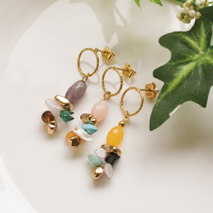999円祭り】選べる2タイプ アクリルビーズピアス/イヤリング | アクア
