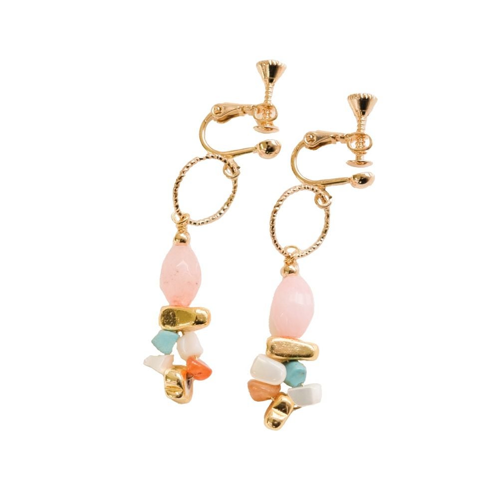 999円祭り】選べる2タイプ アクリルビーズピアス/イヤリング | アクア