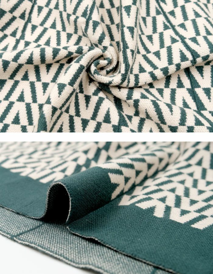 幾何学柄ニットフレアスカート レディース 秋 冬 M L | アクアガレージ