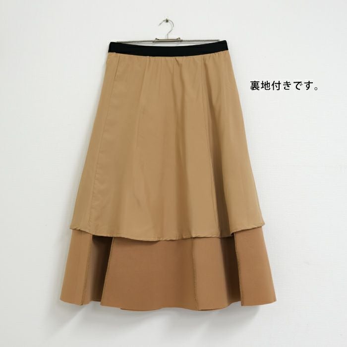 ダンボールニットフレアスカート レディース 秋 冬 M L | アクア