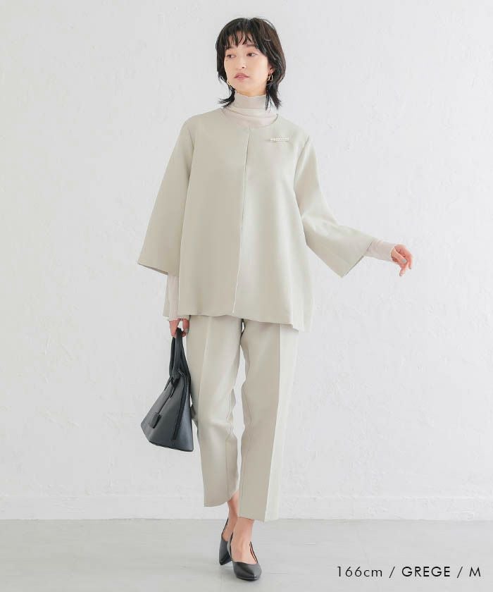 フレアシルエットセットアップスーツ レディース 春 秋 長袖 M L