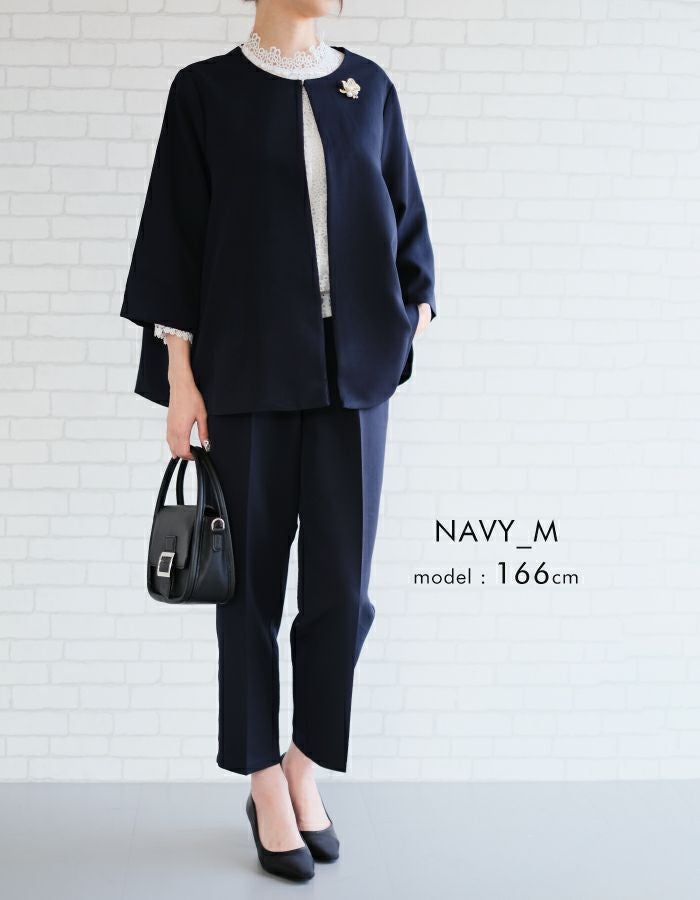 フレアシルエットセットアップスーツ レディース 春 秋 長袖 M L