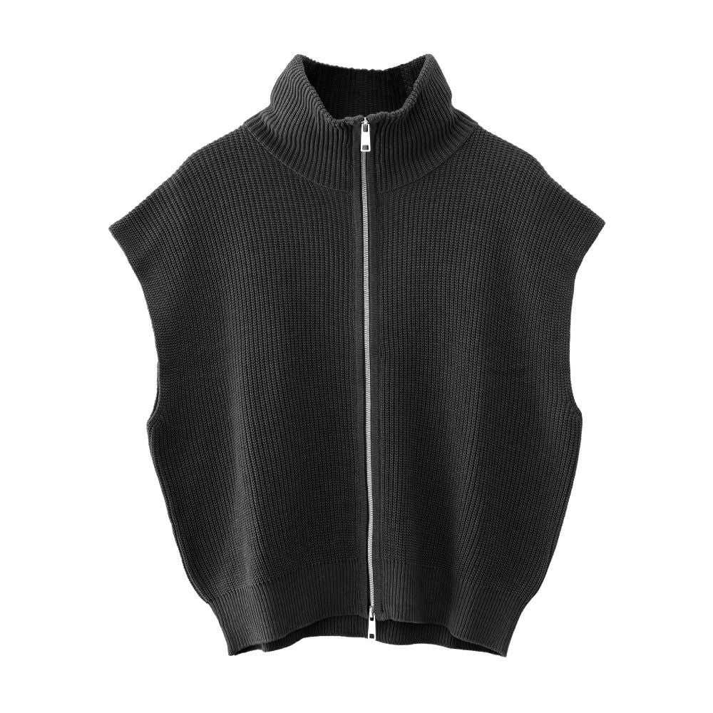 最終値下げ価格】ハイネックジップニットベスト レディース 春 夏 秋