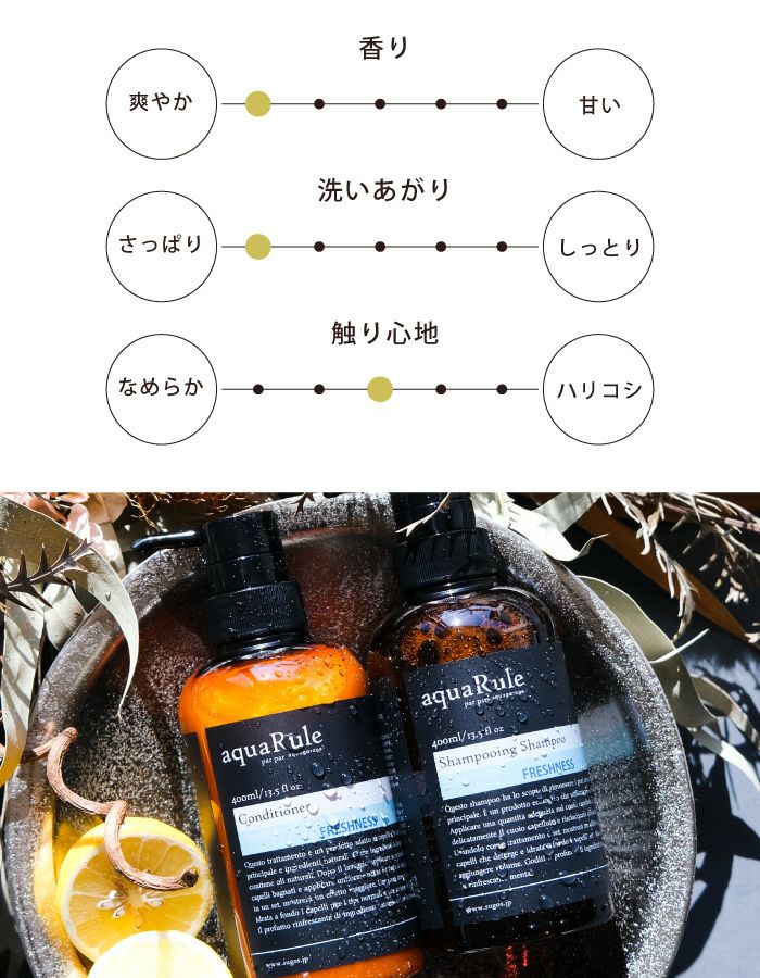 シャンプー＆コンディショナーセット aqua Rule | アクアガレージ