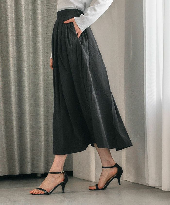 最終値下げ価格】タックフレアスカート レディース 春 秋 M L 大きい