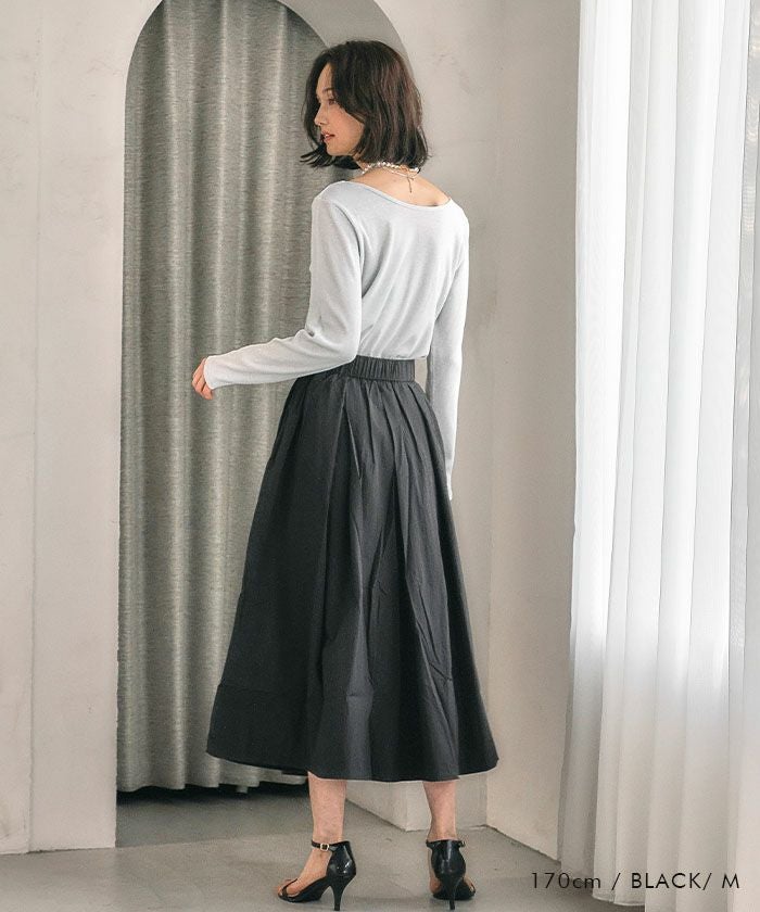 最終値下げ価格】タックフレアスカート レディース 春 秋 M L 大きい