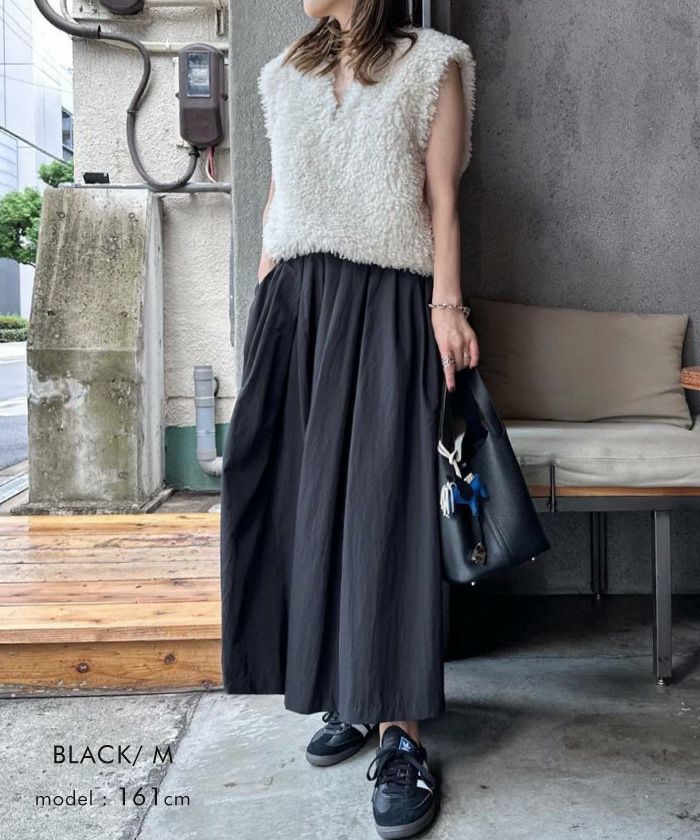 最終値下げ価格】タックフレアスカート レディース 春 秋 M L 大きい