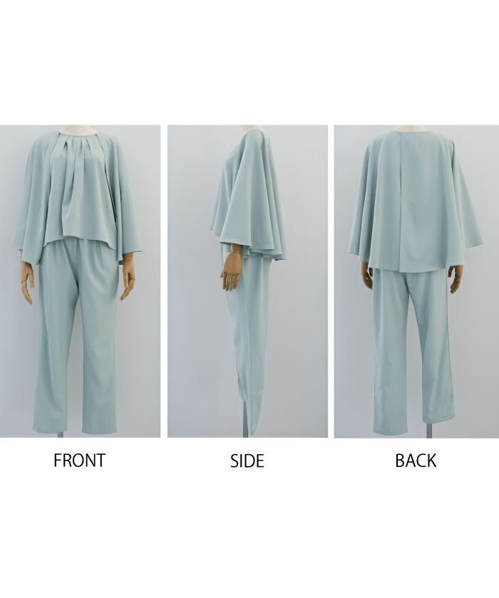 3WAYケープブラウスパンツセットアップ M L | アクアガレージ