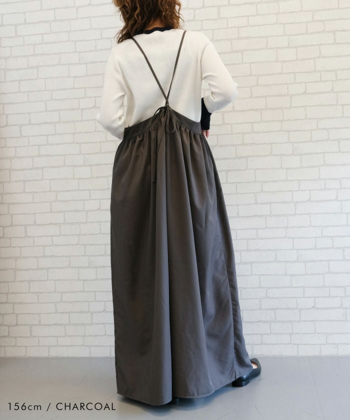ロングサロペット｜楽ちん×体型カバーでこなれ見え｜季節を問わず着