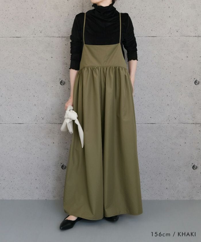 ロングサロペット｜楽ちん×体型カバーでこなれ見え｜季節を問わず着