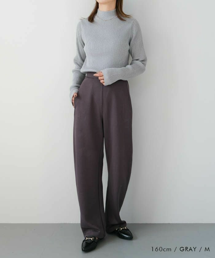 ラメボトルネックリブトップス 春 秋 冬 M L レディース ≪ゆうメール