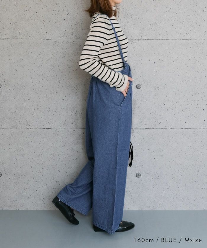 デニムサロペット レディース 春 夏 秋 M L ≪ゆうメール便配送30・代
