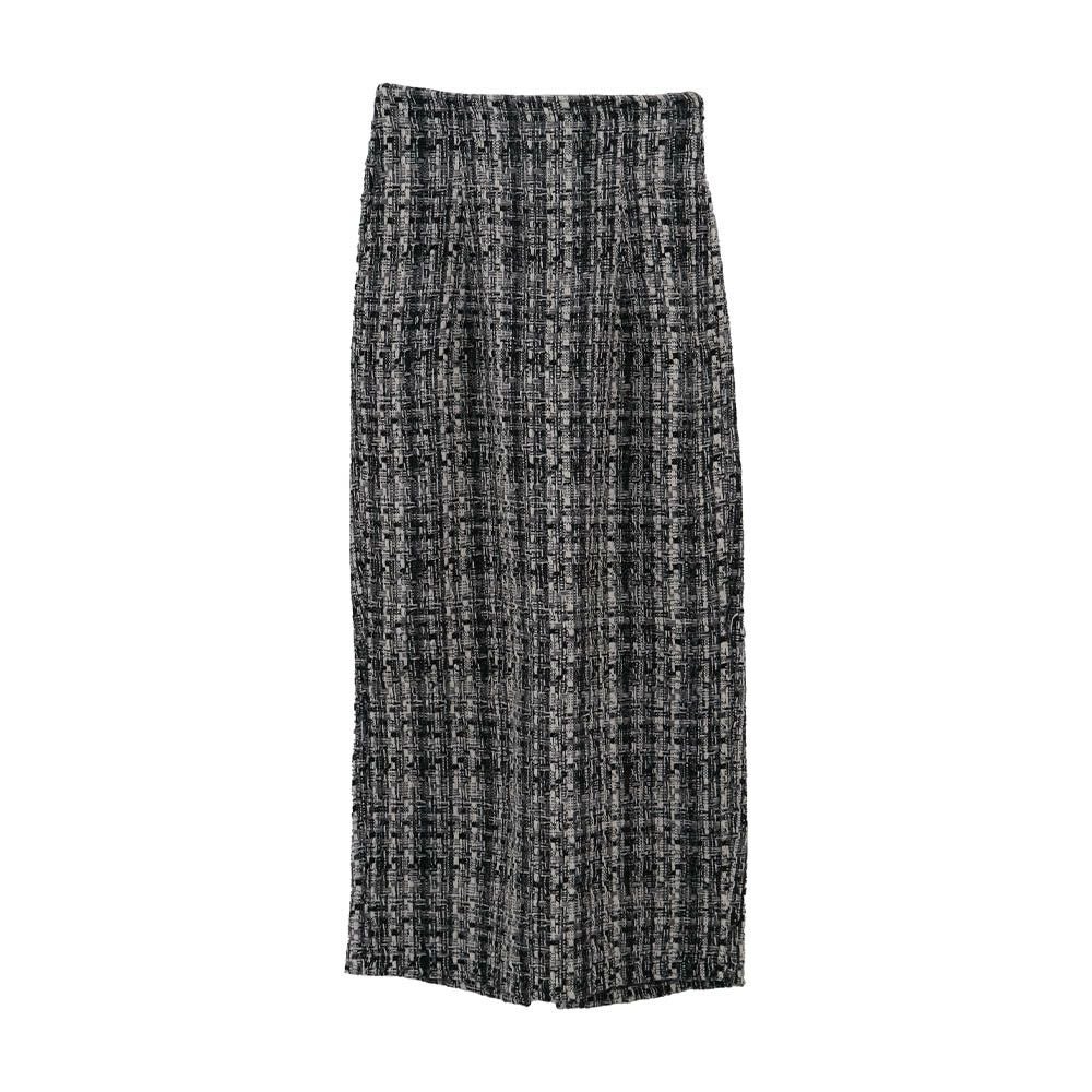 セットアップ可】ツイードハイウエストタイトスカート 春 秋 冬 M