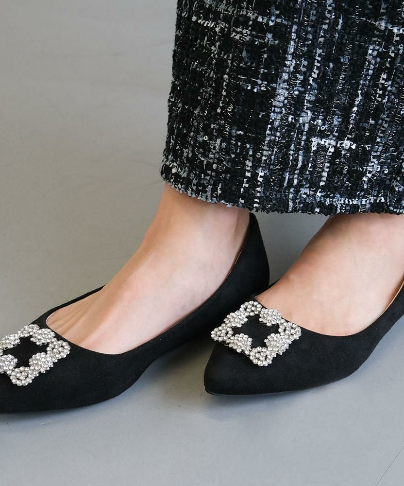 ビジューフラットパンプス レディース | アクアガレージ aquagarage