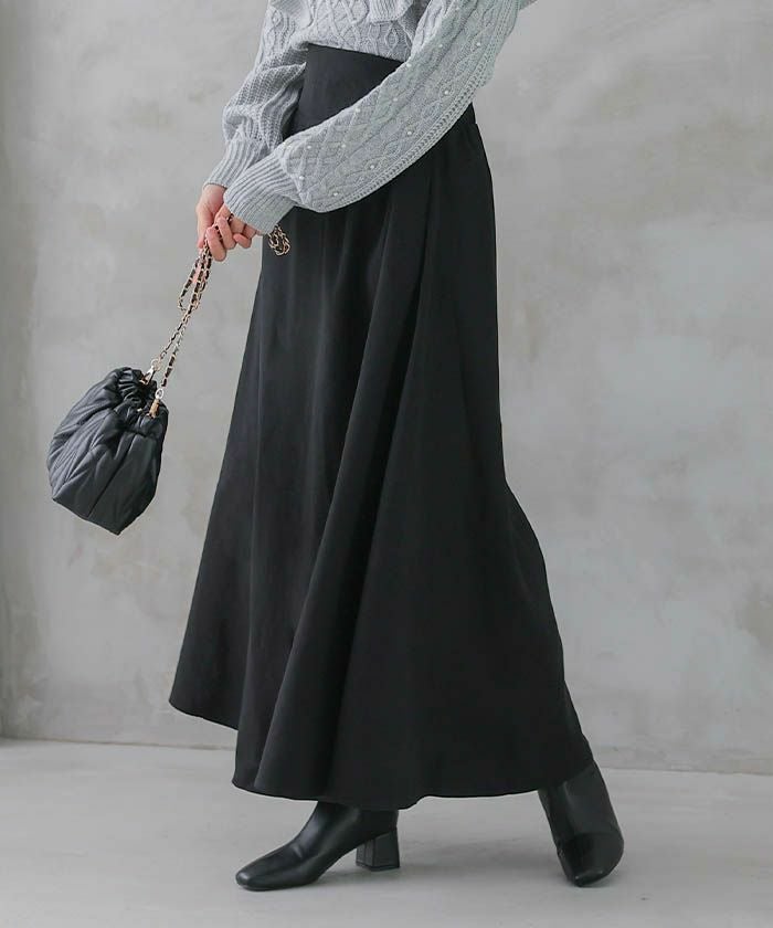 ハイウエストボリュームフレアスカート レディース 春 夏 秋 冬 ≪ゆう