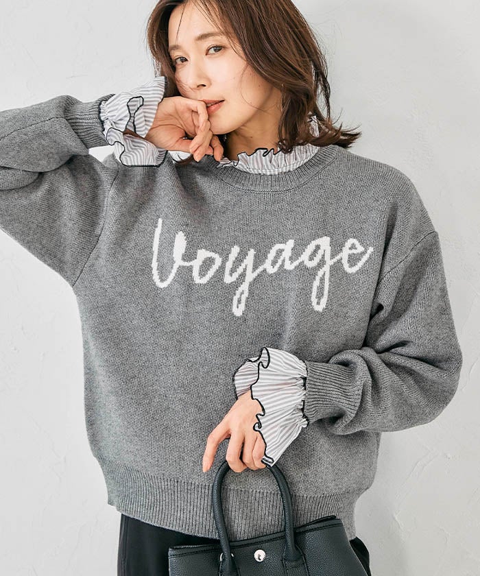 ロゴニットトップス レディース 春 秋 冬 | アクアガレージ aquagarage