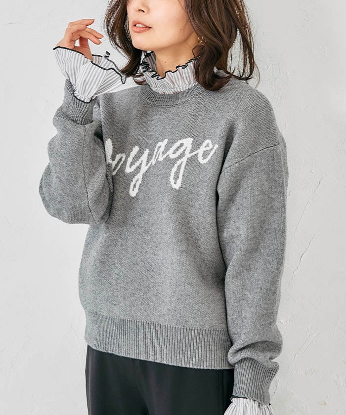 ロゴニットトップス レディース 春 秋 冬 | アクアガレージ aquagarage