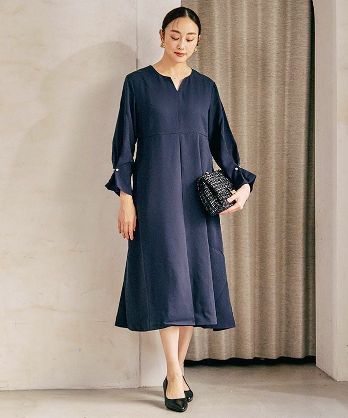 キーネックワンピース レディース 春 秋 冬 | アクアガレージ