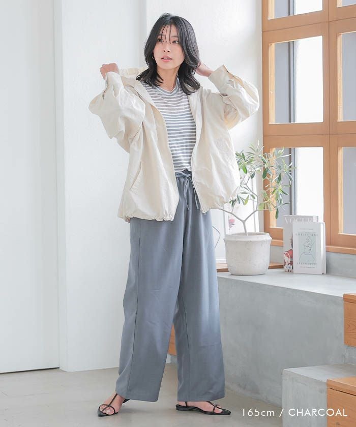 リネンタッチイージーパンツ レディース 春 夏 秋 M ≪ゆうメール便