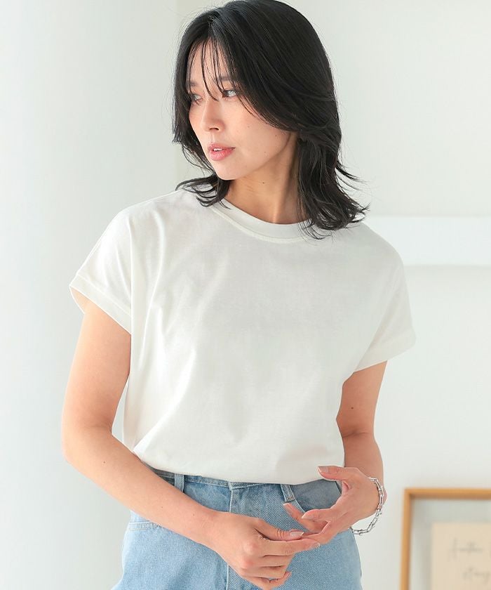 汗染み防止フレンチスリーブトップス