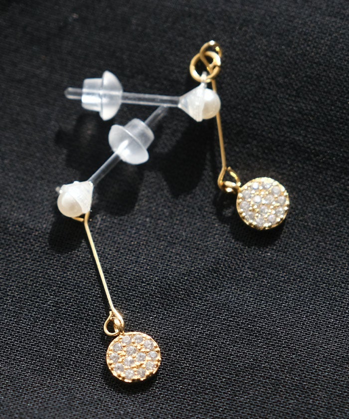 999円祭り】煌めくビジュースイングイヤリング レディース | アクア