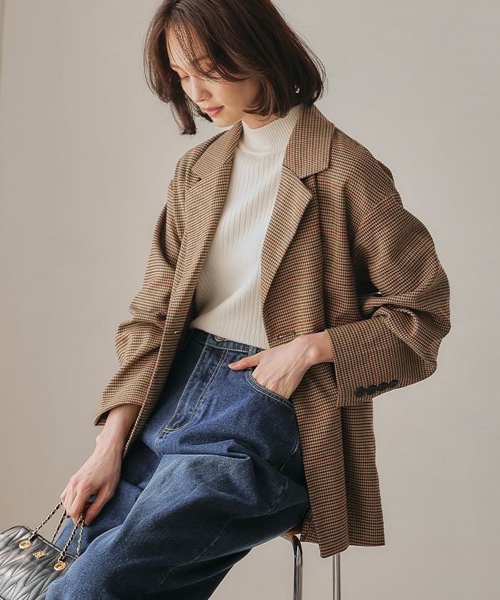 ガンクラブチェックテーラードジャケット レディース | アクアガレージ