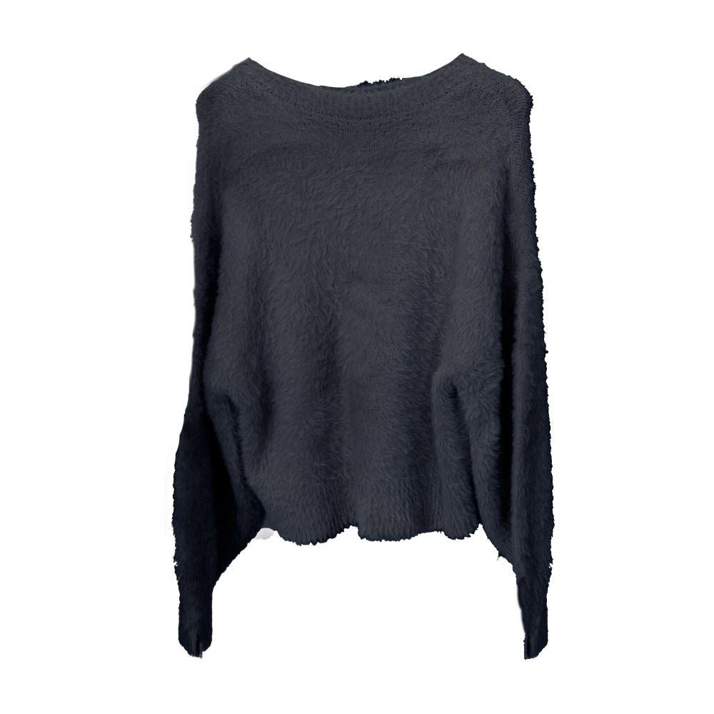 袖口スリットシャギーニットトップス 秋 冬 M レディース | アクア