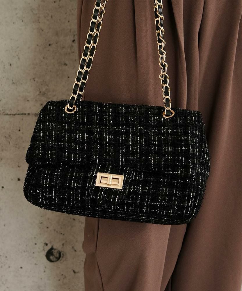 ツイードチェーン2wayショルダーバッグ レディース | アクアガレージ
