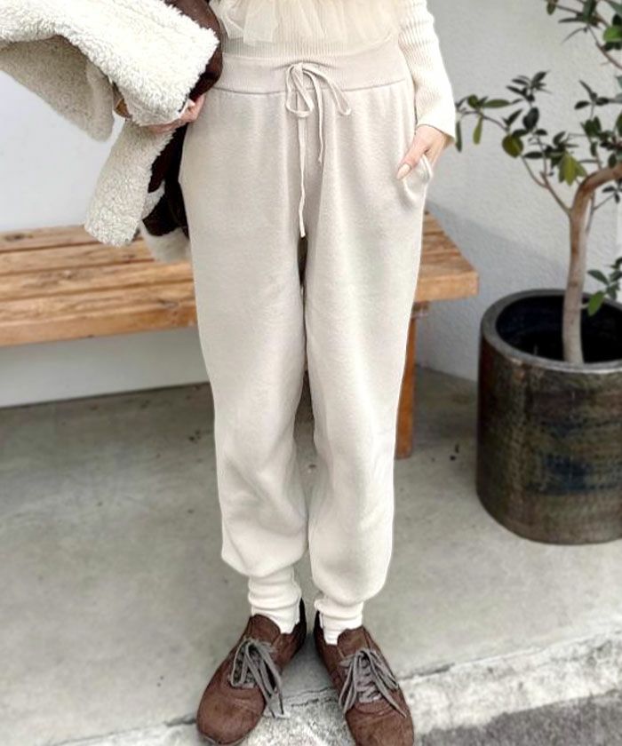 ニットジョガーパンツ レディース 秋 冬 M L |アクアガレージ