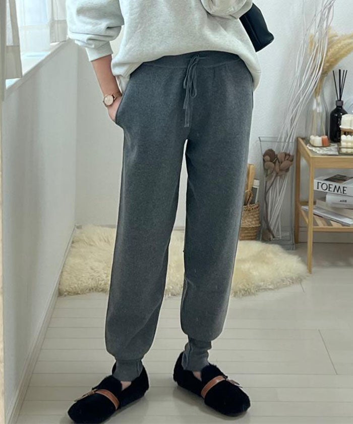 ニットジョガーパンツ レディース 秋 冬 M L |アクアガレージ