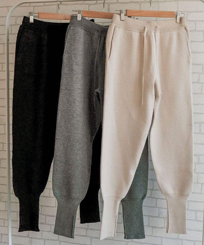 ニットジョガーパンツ レディース 秋 冬 M L |アクアガレージ