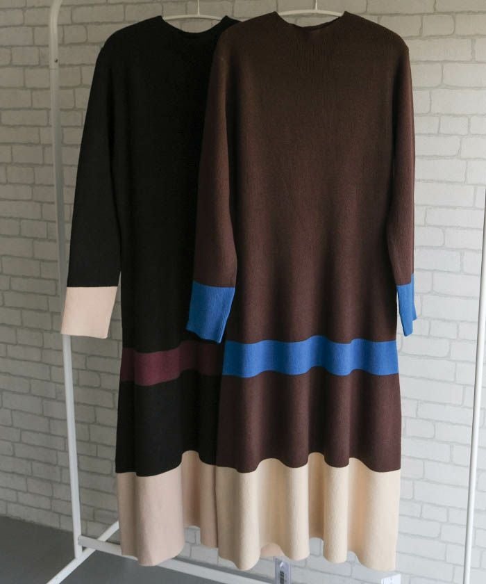 Aラインニットワンピース レディース 秋 冬 | アクアガレージ
